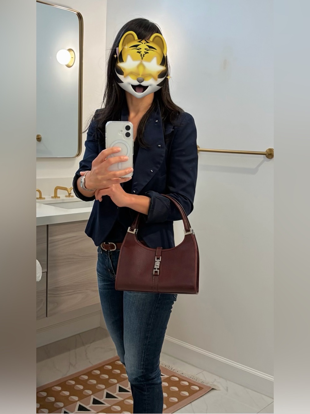 Gucci Jackie Bardot Mini Bag - excellent condition. Burgundy/Bordeaux/Brown - Picture 15 of 16
